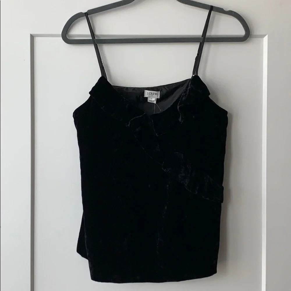 J.Crew Velvet Ruffle Cami - Picture 3 of 7